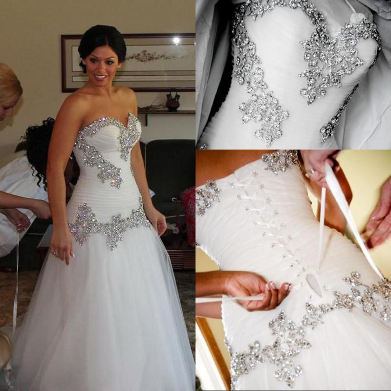 Beach Wedding Dress with Bling
