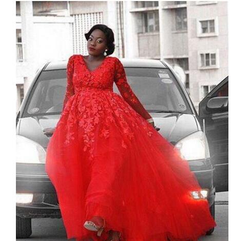 plus size red long formal dresses